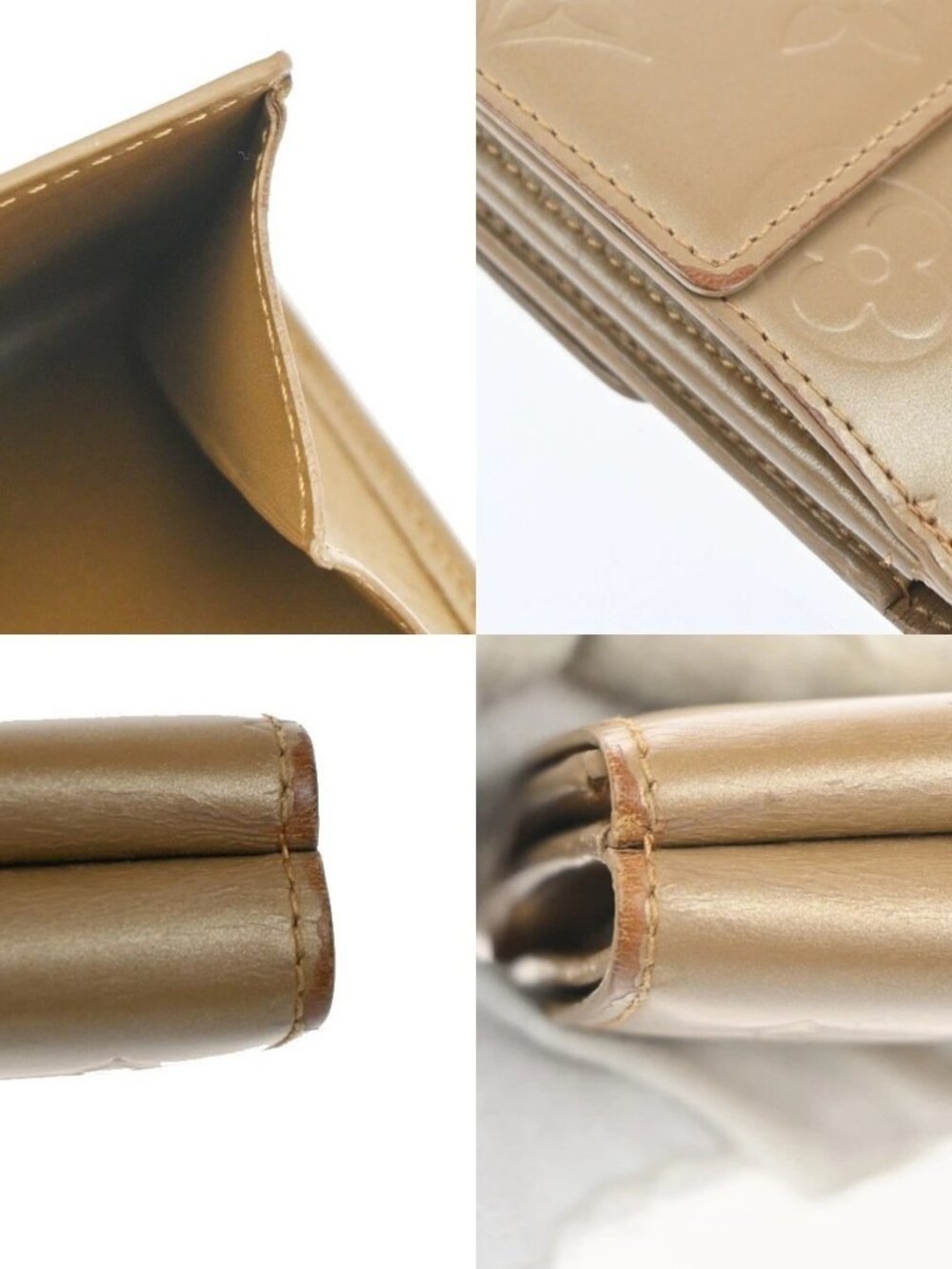 LOUIS VUITTON Porte Monnaie Billets Wallet Monogram Mat Gold BE M65117 67KD037 - Picture 10 of 16